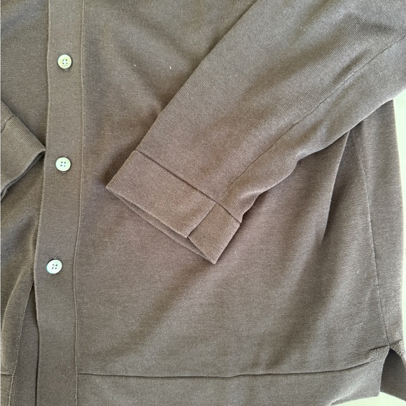 Suitsupply Brown cotton silk cardigan Shirt size xl - Picture 4 of 4